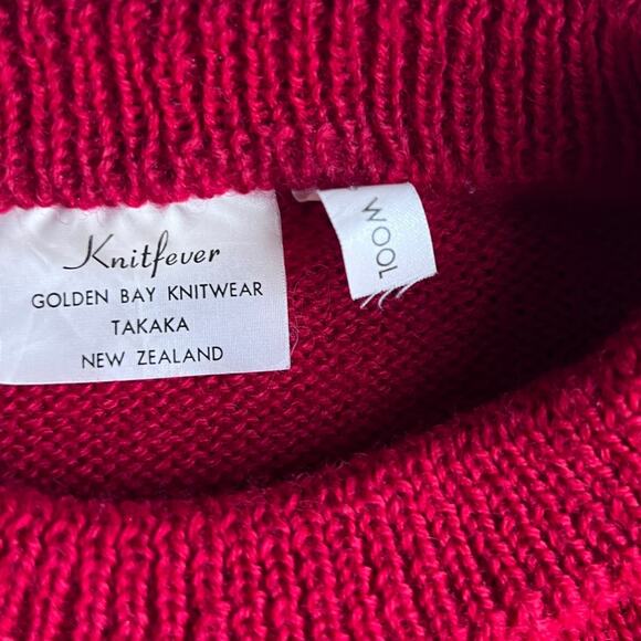 Vintage USA 1000 Miglia Wool Sweater Red Motorsport Vintage Unisex 1990s - Picture 4 of 5